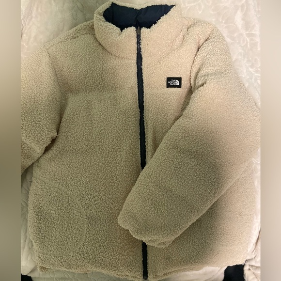 TNF reversible puffer + fleece NAVY - Picture 3 of 7